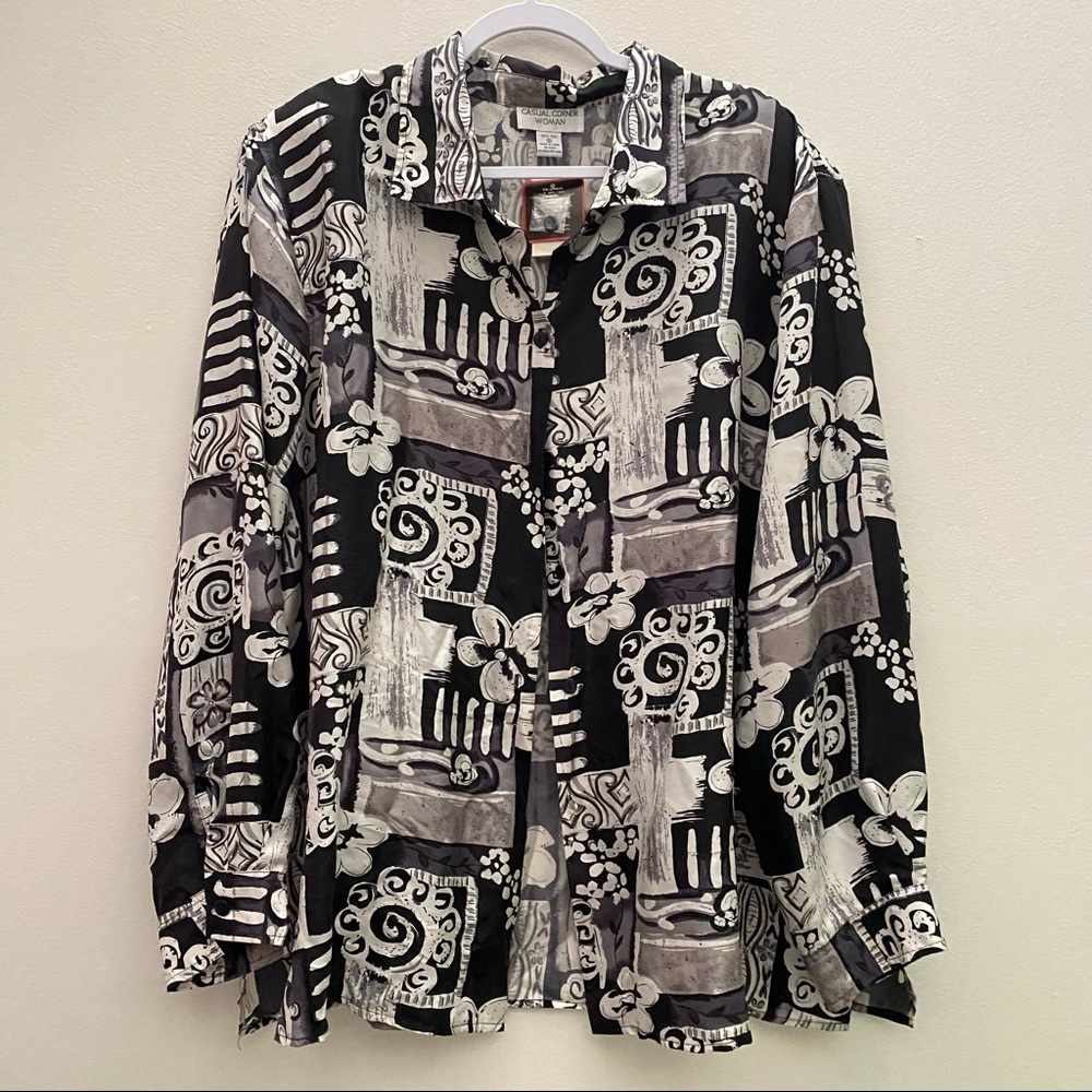 NWT Silk Vintage Casual Corner Blouse Size 3XL